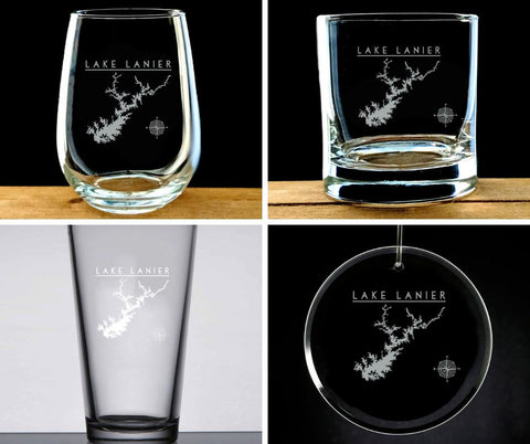 Lake Lanier Glassware and Ornaments