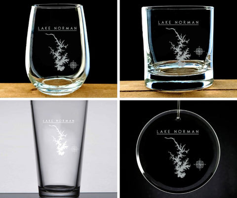 Lake Norman Glassware and Ornaments