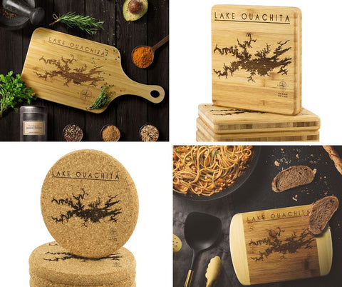 Lake Ouachita Coasters, Cutting Boards and Bar Boards