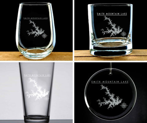 Smith Mountain Lake Glassware and Ornaments