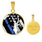Lake Ouachita Thin Blue Line Necklace with Pendant - Houseboat Kings