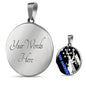 Lake Ouachita Thin Blue Line Necklace with Pendant - Houseboat Kings