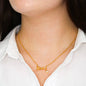 To My Wife, Not Always Eye To Eye But Always Heart To Heart | Scripted Love Necklace - Houseboat Kings