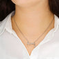 To My Wife, Not Always Eye To Eye But Always Heart To Heart | Scripted Love Necklace - Houseboat Kings