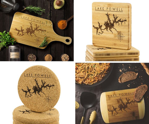 Lake Powell Coasters, Cutting Boards and Bar Boards