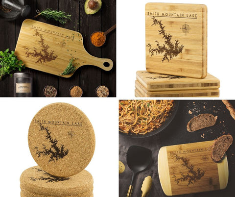 Smith Mountain Lake Coasters, Cutting Boards and Bar Boards