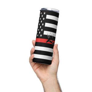 American Flag Delta Lake with Red Line Stainless Steel Tumbler 20 oz. 