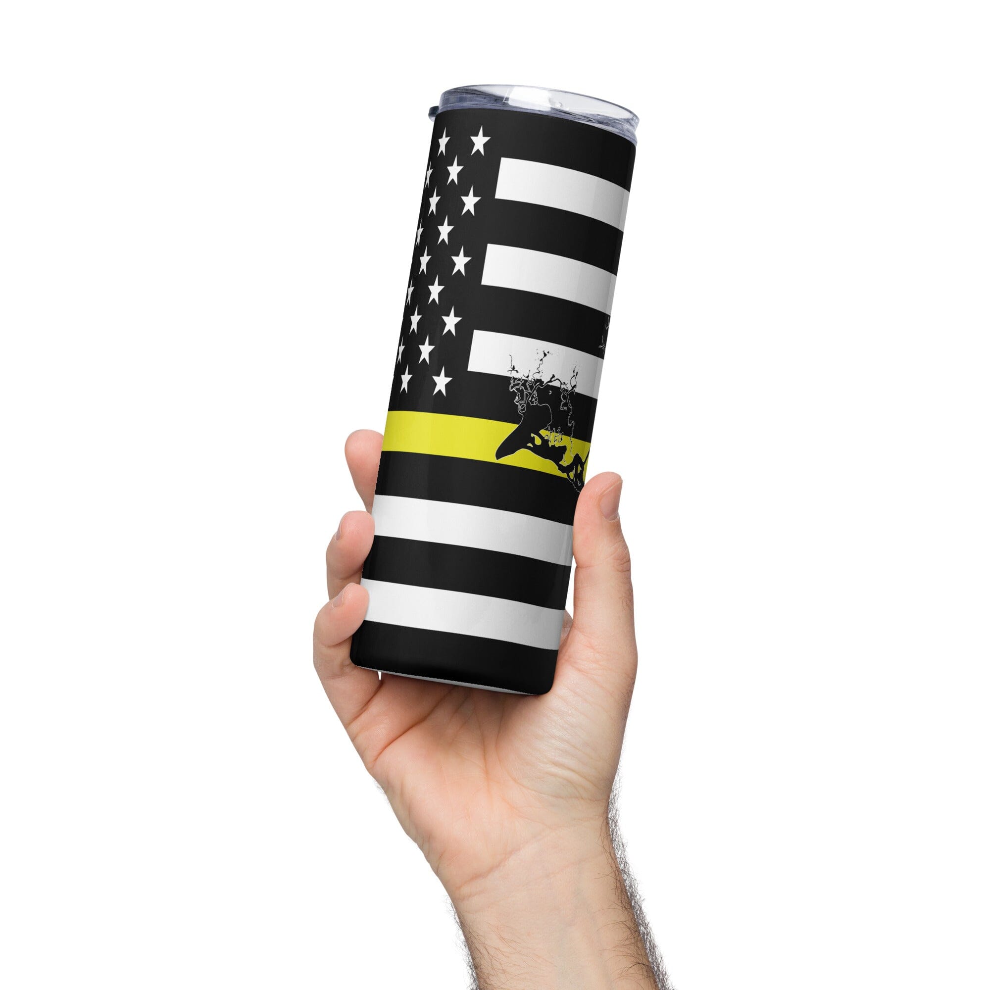 American Flag Delta Lake with Yellow Line Stainless Steel Tumbler 20 oz. 