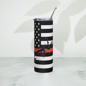 American Flag Guntersville Lake with Red Line Stainless Steel Tumbler 20 oz. 