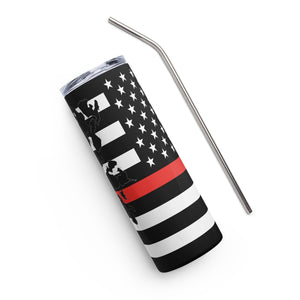 American Flag Lake Minnetonka with Red Line Stainless Steel Tumbler 20 oz. 