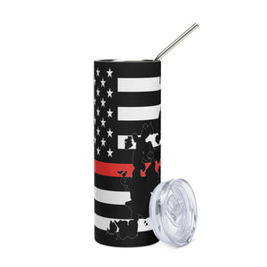 American Flag Lake Minnetonka with Red Line Stainless Steel Tumbler 20 oz. 