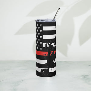 American Flag Lake Minnetonka with Red Line Stainless Steel Tumbler 20 oz. 