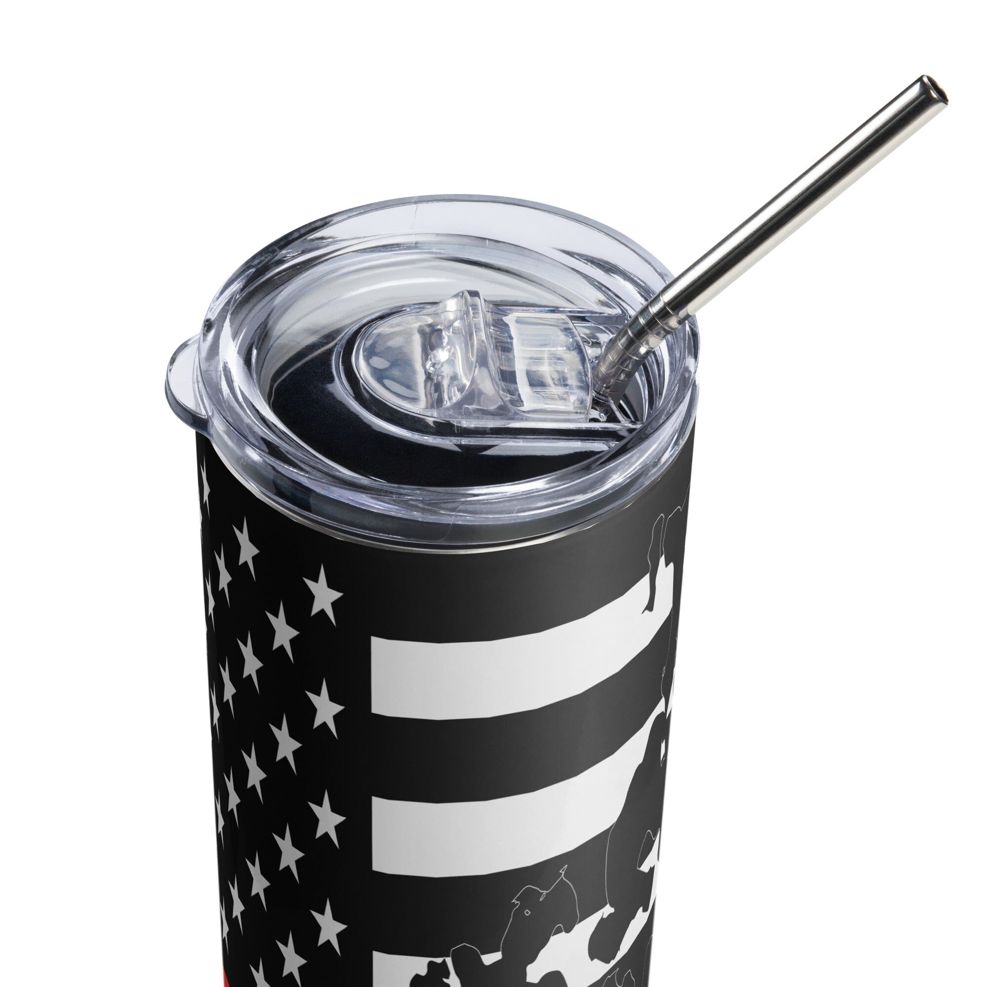 American Flag Lake Minnetonka with Red Line Stainless Steel Tumbler 20 oz. 