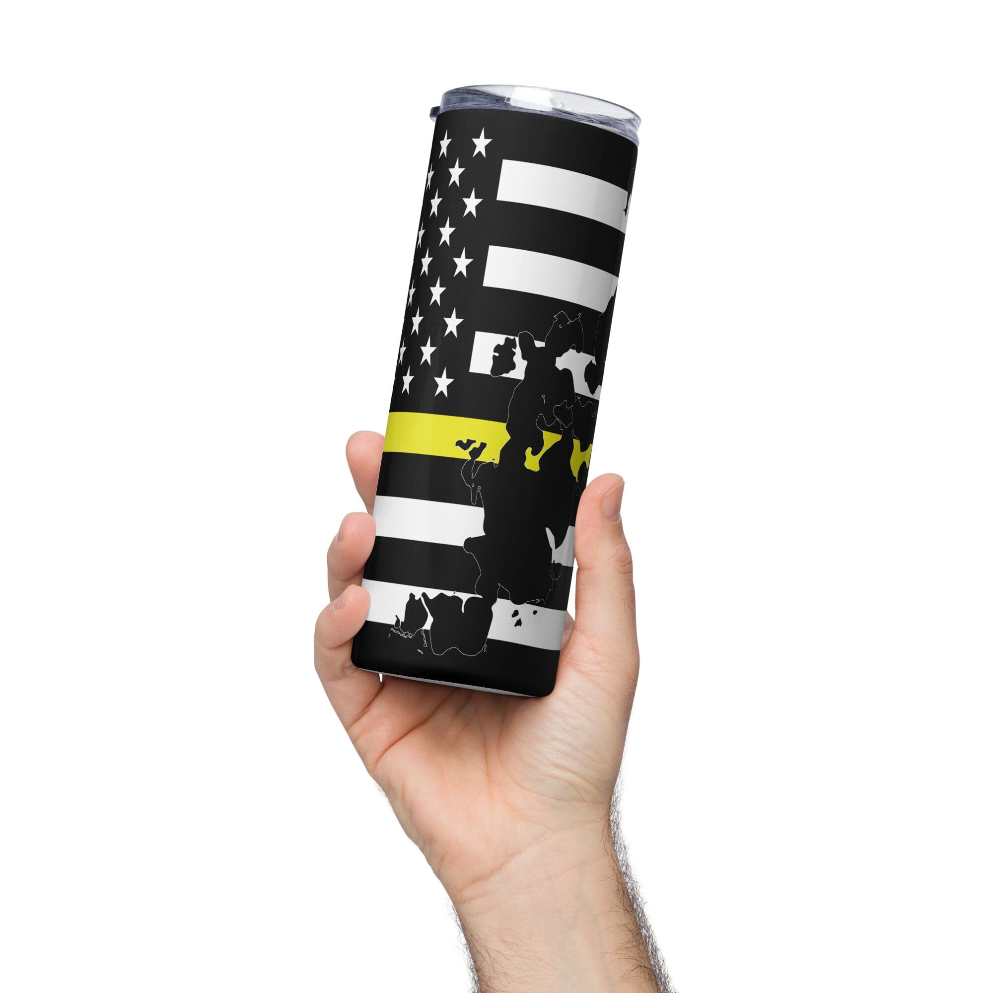 American Flag Lake Minnetonka with Yellow Line Stainless Steel Tumbler 20 oz. 