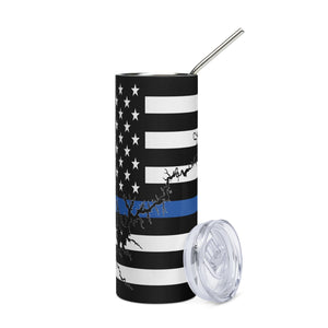 American Flag Lake Powell with Blue Line Stainless Steel Tumbler 20 oz. 