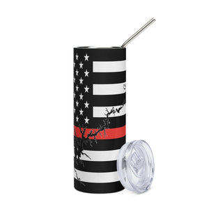 American Flag Lake Powell with Red Line Stainless Steel Tumbler 20 oz. 