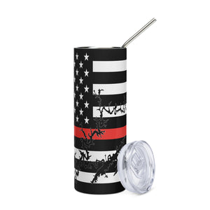 American Flag Norris Lake with Red Line Stainless Steel Tumbler 20 oz. 