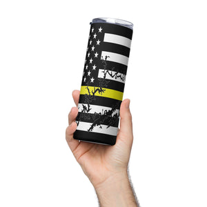 American Flag Norris Lake with Yellow Line Stainless Steel Tumbler 20 oz. 