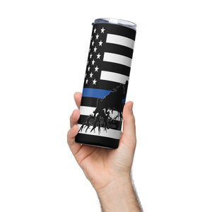 American Flag South Holston Lake with Blue Line Stainless Steel Tumbler 20 oz. 