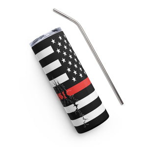 American Flag Table Rock Lake with Red Line Stainless Steel Tumbler 20 oz. 