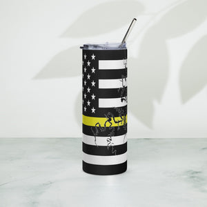 American Flag Table Rock Lake with Yellow Line Stainless Steel Tumbler 20 oz. 