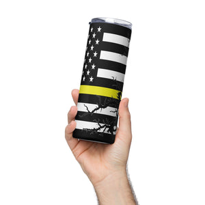 American Flag Tims Ford Lake with Yellow Line Stainless Steel Tumbler 20 oz. 