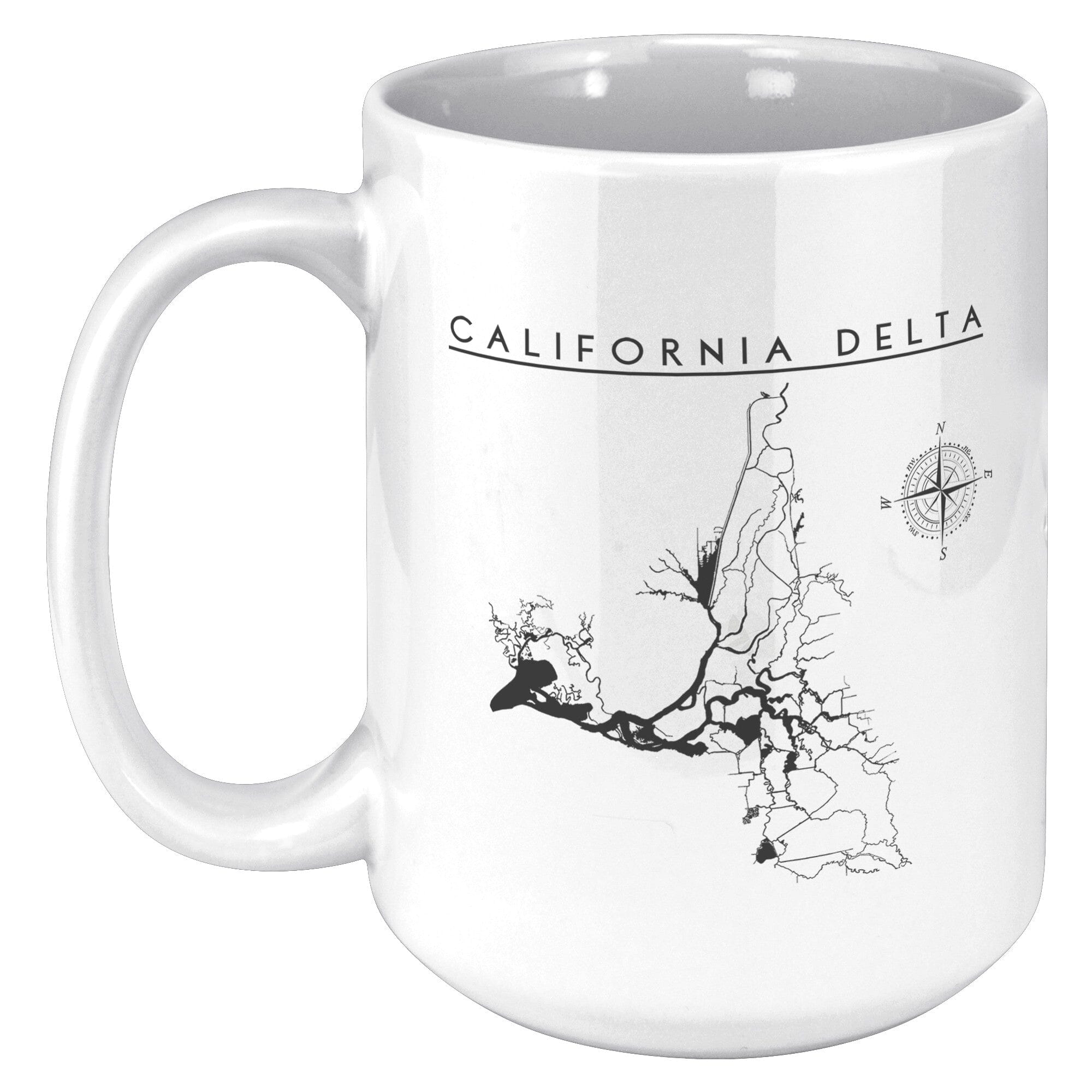 California Delta 15oz White Mug Coffee Mugs 