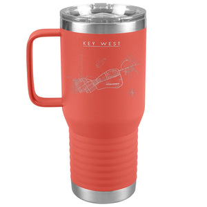 Key West 20oz Travel Tumbler Tumblers Coral 