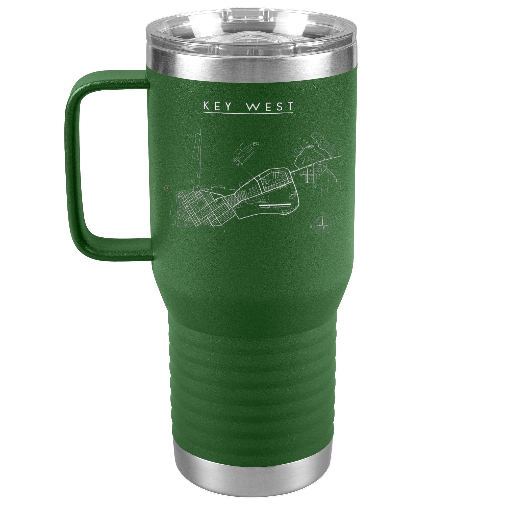 Key West 20oz Travel Tumbler Tumblers Green 