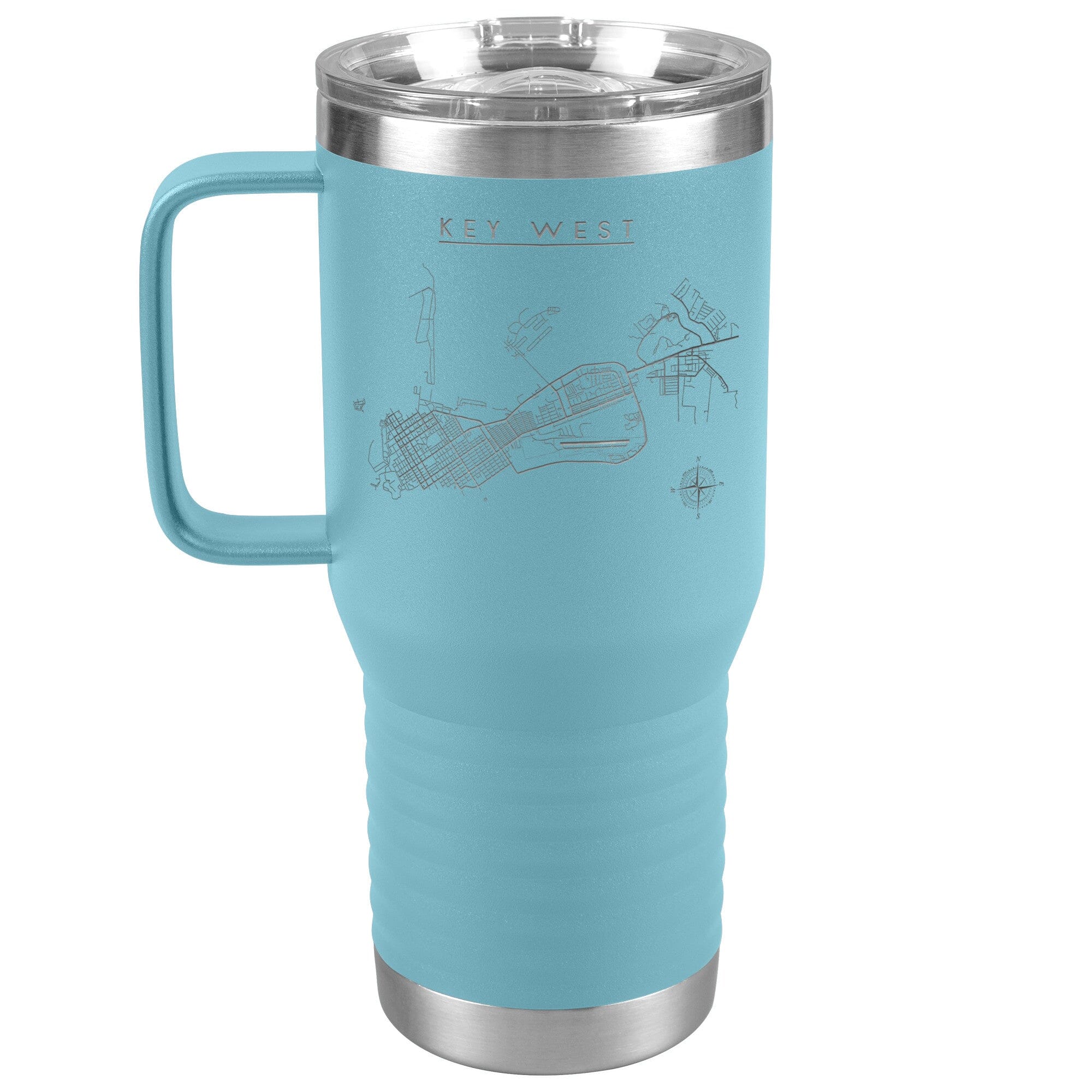 Key West 20oz Travel Tumbler Tumblers Light Blue 