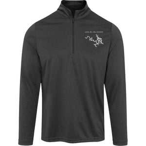 Lake Of The Ozarks Embroidered Sport-Tek 1/4 Zip Sweatshirt Pullover Black Heather S 