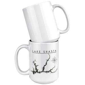 Lake Shasta 15oz Coffee Mug | Printed | Lake Gift Front/Back 
