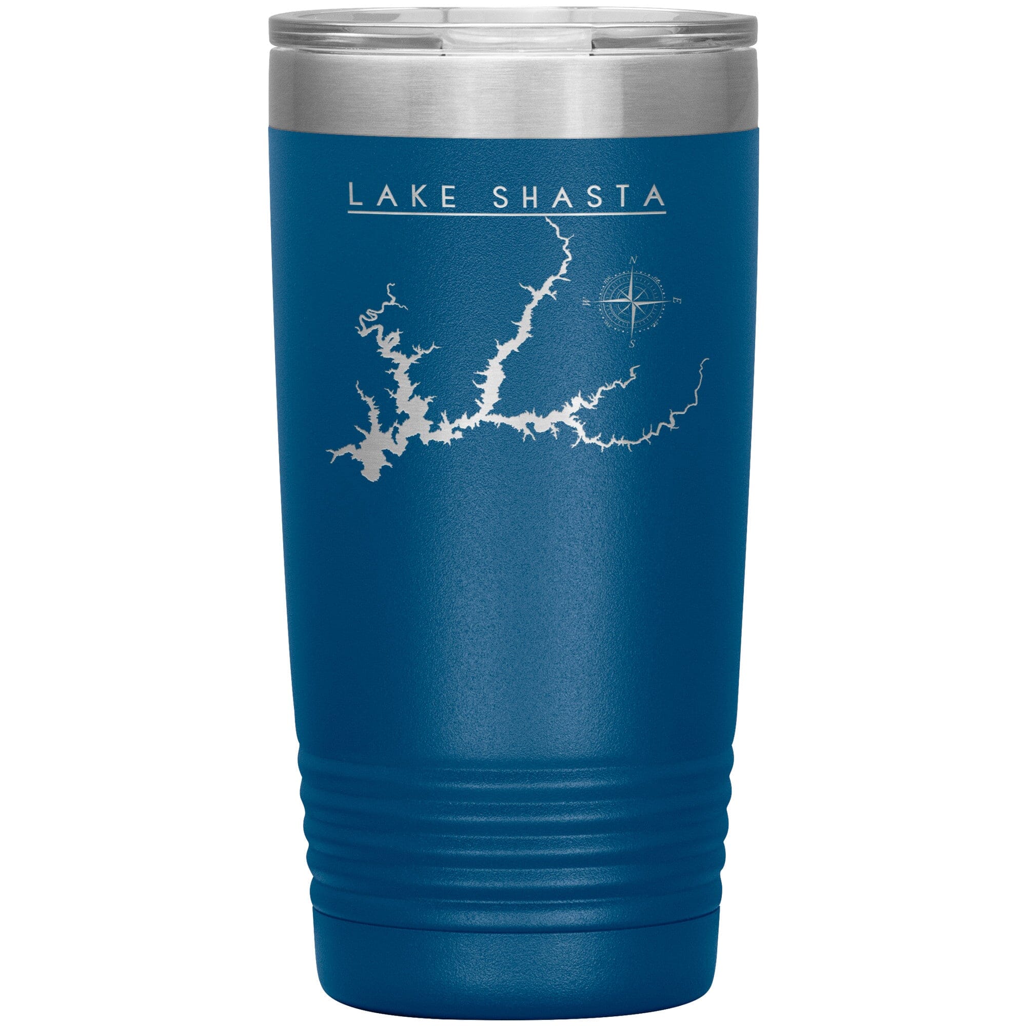 Lake Shasta 20oz Lake Tumbler | Laser Etched | Lake Gift Tumblers Blue 