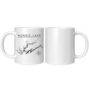 Norris Lake 11oz Coffee Mug | Printed | Lake Gift Coffee Mugs 