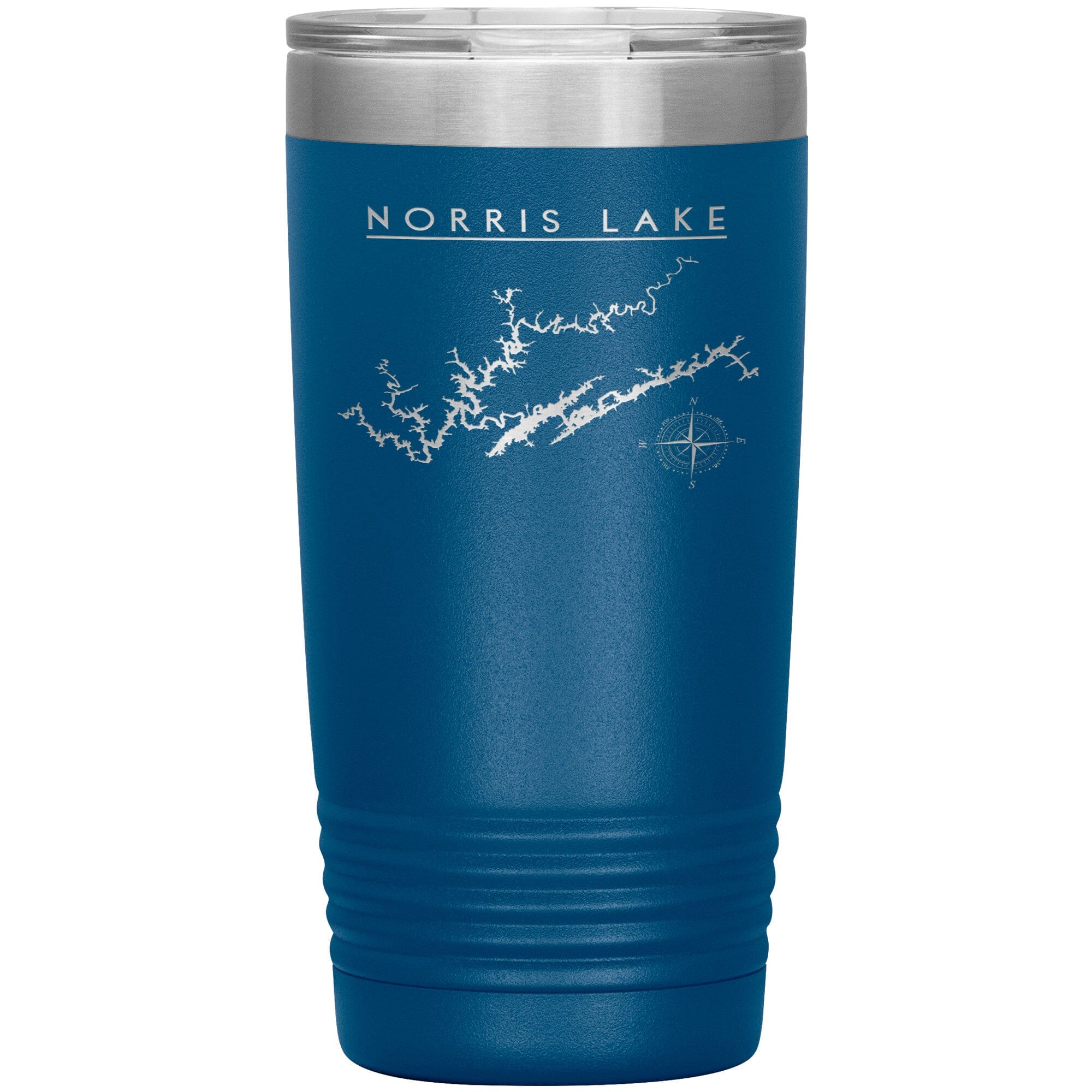 Norris Lake Insulated Mug, Laser Etched 20 oz Tumblers Blue 