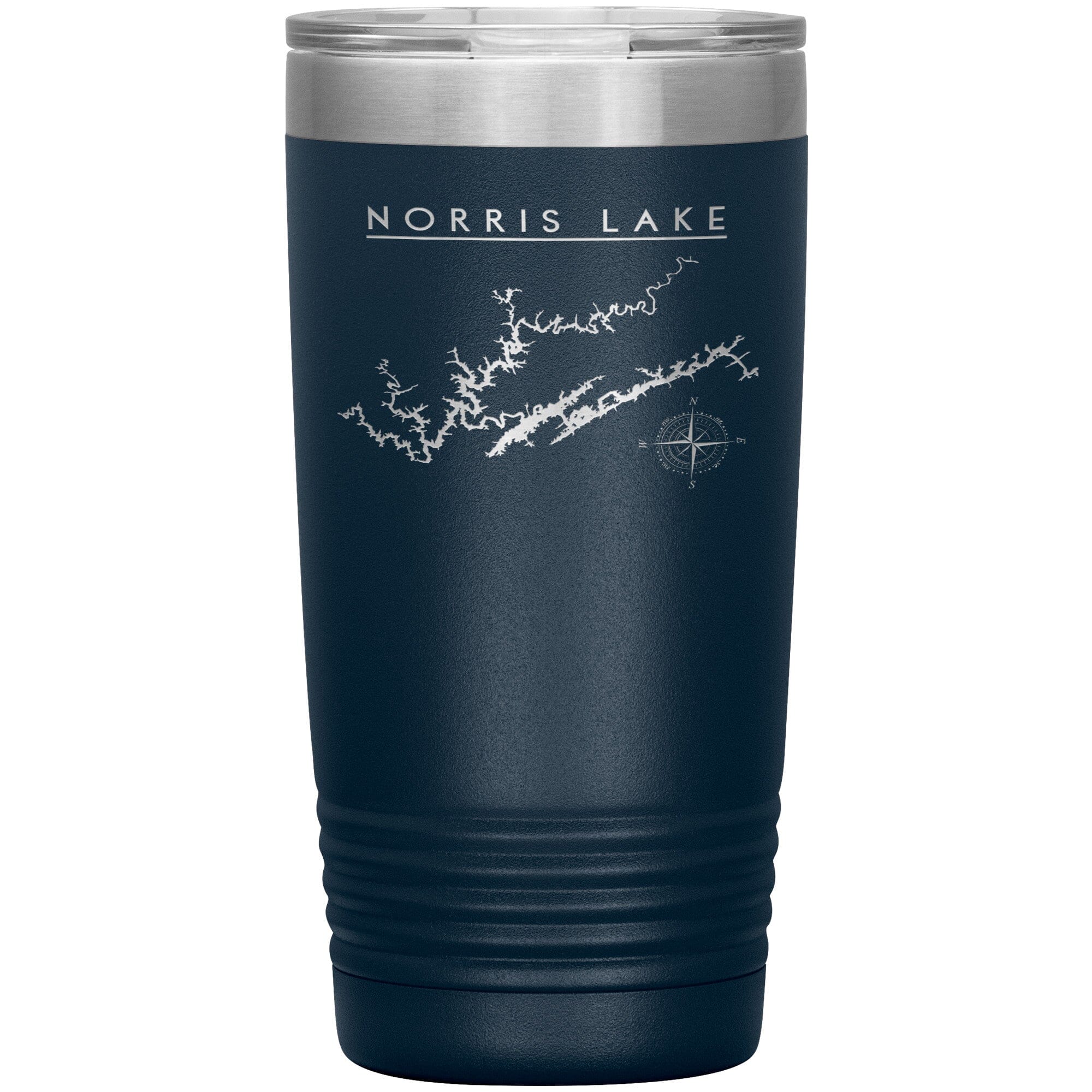 Norris Lake Insulated Mug, Laser Etched 20 oz Tumblers Navy 