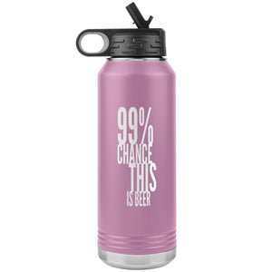 99 Percent Chance This Is Beer 32oz Tumbler Tumblers Light Purple 