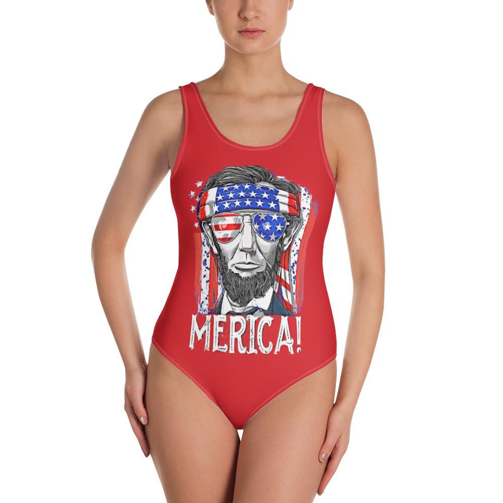 Abe 'Merica One-Piece Swimsuit - Houseboat Kings