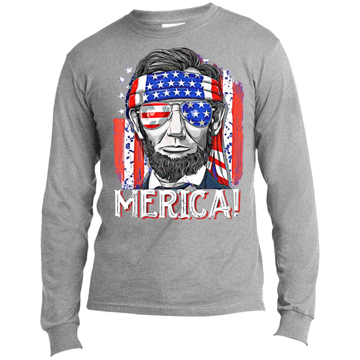 Abe-Merica USA100LS Long Sleeve Made in the US T-Shirt - Houseboat Kings