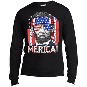 Abe-Merica USA100LS Long Sleeve Made in the US T-Shirt - Houseboat Kings
