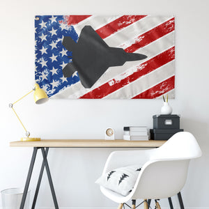 Air Force American Flag, F22 Flag, Distressed American Flag, Boat Flag - Houseboat Kings