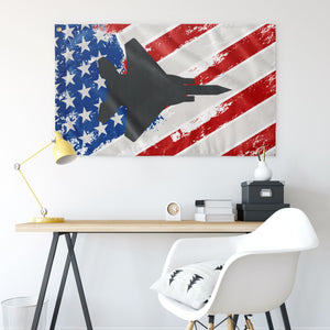 Air Force American Flag, F15 Flag, Distressed American Flag, Boat Flag - Houseboat Kings