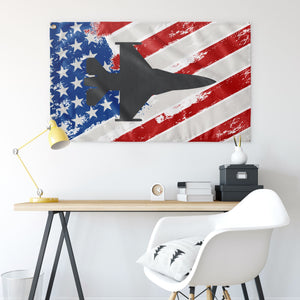 Airforce American Flag, F16 Flag, Distressed American Flag, Boat Flag - Houseboat Kings