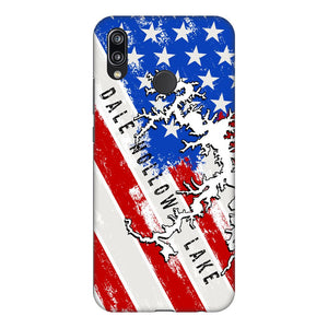 American Flag Dale Hollow Lake Fully Printed Matte Phone Case - Houseboat Kings