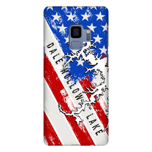 American Flag Dale Hollow Lake Fully Printed Matte Phone Case - Houseboat Kings