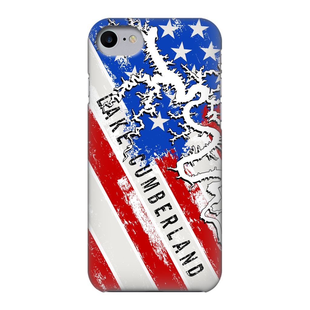 American Flag Lake Cumberland Fully Printed Matte Phone Case - Houseboat Kings