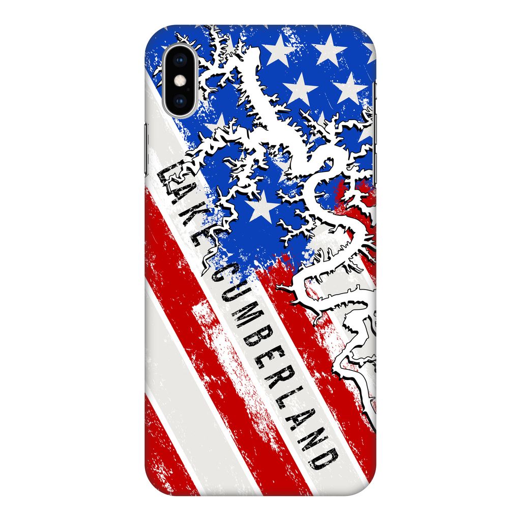 American Flag Lake Cumberland Fully Printed Matte Phone Case - Houseboat Kings