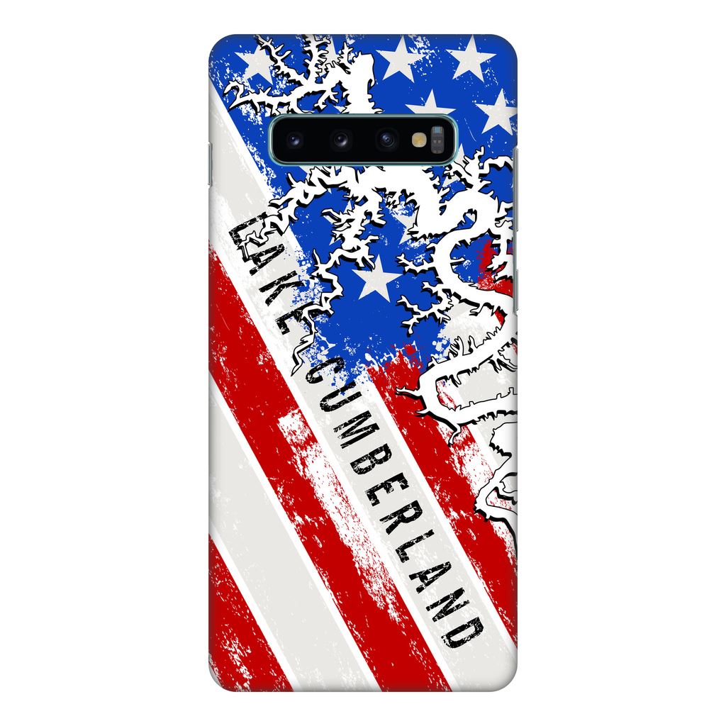 American Flag Lake Cumberland Fully Printed Matte Phone Case - Houseboat Kings