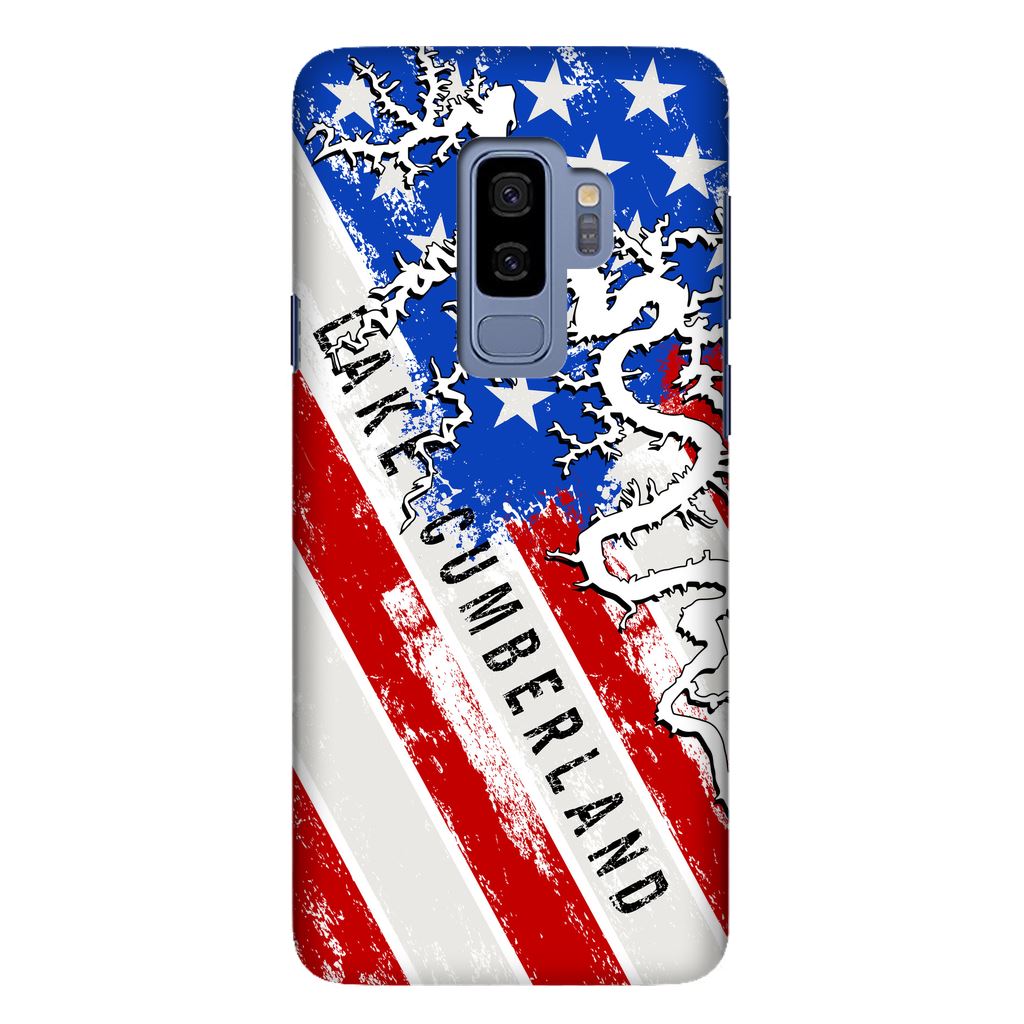 American Flag Lake Cumberland Fully Printed Matte Phone Case - Houseboat Kings