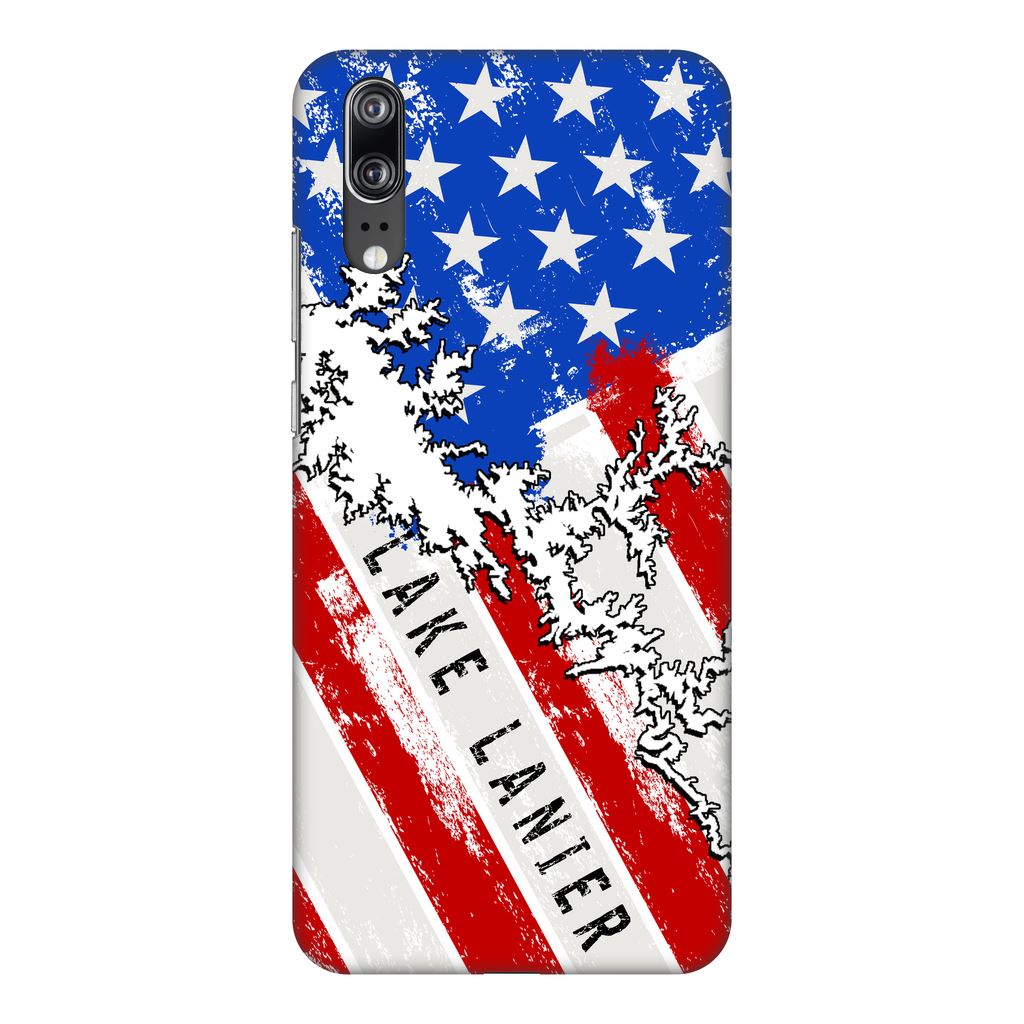 American Flag Lake Lanier Fully Printed Matte Phone Case - Houseboat Kings